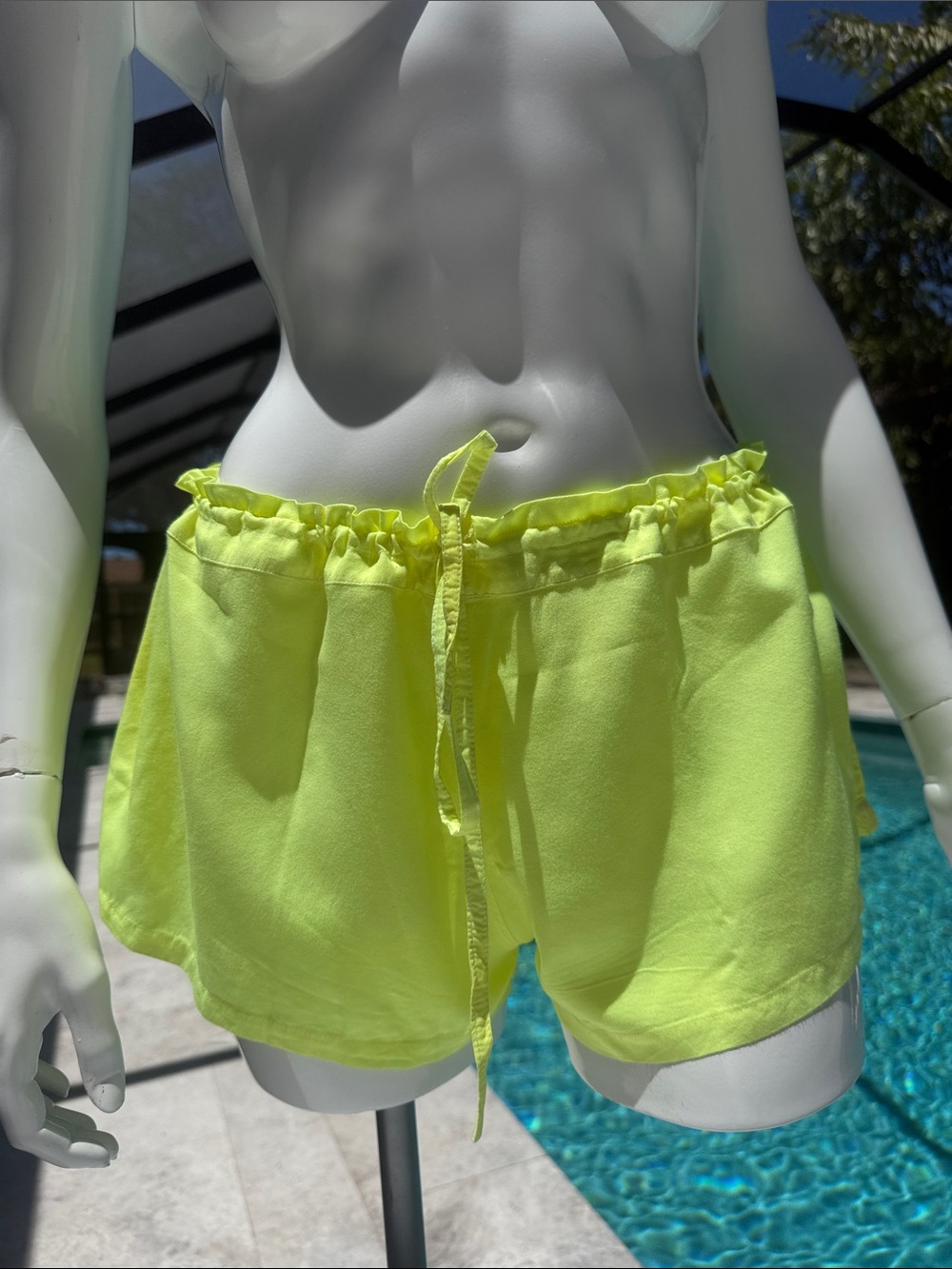 Neon Yellow Women’s Drawstring Shorts